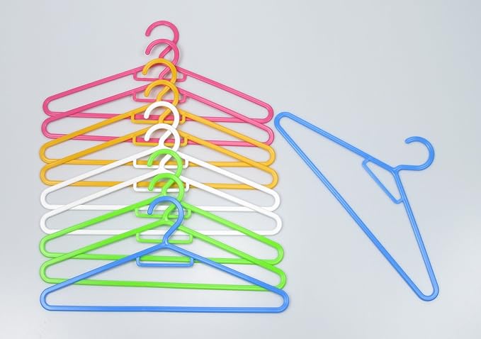 Sawafuji SL-10 Slim Hanger, Set of 10, Colorful