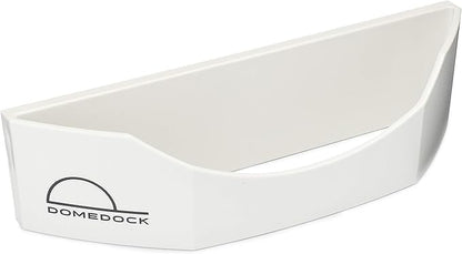 The ORIGINAL DomeDock! American, patented, Wall Mount Rack 20 Ball Cap Storage. Compact Hat Organization System. Made and Shipped in USA. (Single, White)