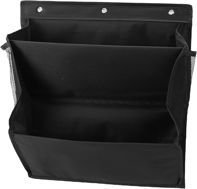 LiebeWH 2 Tier Hanging Shoe Rack Door Mounted, Thickened Oxford Cloth Shoe Organizer with Ventilation Holes, Space Saving Storage for RV Camping Dorms Moving (Black)
