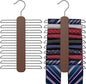 Tie Hanger,Tie Organizer for Closet 20 Storage Capacity,Wooden Necktie Organizer Tie Holder,360 Degree Rotating Accessory Organizers for Tie,Belt,Scarf