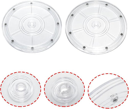 1 Pcs Clear 8 inch Acrylic Lazy Susan Rotating Turntable Organizer Bearings - Round Swivel Plate for Spice Rack, Table, Cake, Kitchen Pantry