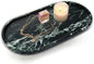 Natural Marble Tray Bathroom Tray, Luxury Decorative Trays for Bathroom, Vanity, Dresser, Kitchen & Home Decor, Valentine's Day House Warming Gifts New Home (Green)