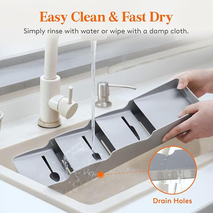 Lifewit Small Flatware Drawer Organizer, Compact Narrow Silverware Tray for Kitchen Drawers, Plastic Cutlery Holder for Spoons, Forks, Knives – Fits Small & Slim Kitchen Drawers, Gray