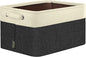 BALEINE 1 Pack Fabric Closet Storage Bins for Shelves, Linen Closet Organizers and Storage, Decorative Baskets for Organizing, Shelf, Clothes, Home, Office (Black, 12"x8"x8")