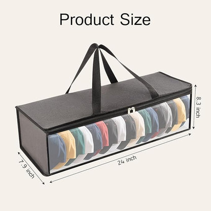 4 Pcs Hat Organizer for Baseball Cap, Hat Storage Bags with 2 Carry Handles Hat Holder Rack for Closet Travel Hat Organizer (Grey)