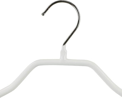 Mawa by Reston Lloyd BodyForm Series Non-Slip Space Saving Clothes Hanger with 2 Clips for Pants or Skirts, Style 42/LK, Set of 5, White