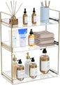 Bathroom Countertop Organizer, 3 Tier Acrylic Tray Vanity Counter Skincare Organizer Shelf, Kitchen Under Sink Standing Rack, Home Storage Holder for Lotion Makeup Cosmetics Perfume Spice, Gold | Vanity Counter, Kitchen Under Sink, Home Storage Holder,...