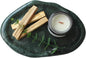 Natural Marble Trinket Tray – 9"x6" Cloud Shaped Decorative Dish for Jewelry, Keys, Perfume, Cosmetics, Vanity, Bathroom, Candle, Kitchen & Countertop | Stone Catchall or Gift (Indian Green)