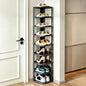 UFORU 9 Tier Vertical Shoe Rack,Corner Shoe Organizer for Entryway,Narrow Free Standing Shoe Organizer for Small Spaces,Tall Shoe Rock for Closet,Easy Assembly Shoe Storage Stand