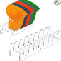 CARUUYI Hat Stand Organizer for Baseball Caps, Acrylic Hat Holder & Rack, 2PCS Clear Stand for 16 Caps, Ideal for Bedroom, Closet, Dresser, Office and Entrance (7, Clear)