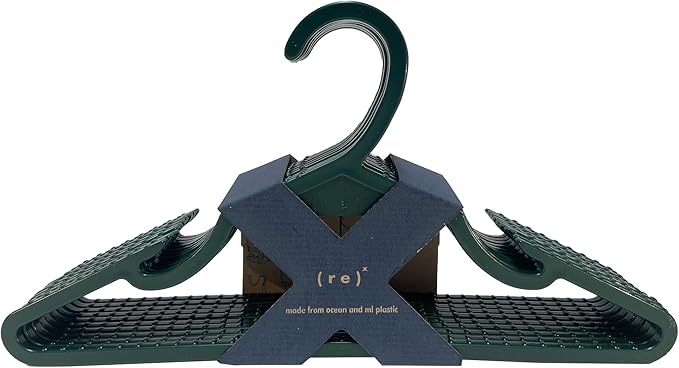 100% Recycled Ocean and Ocean Bound Plastic Sustainable Adult Hanger (Green)