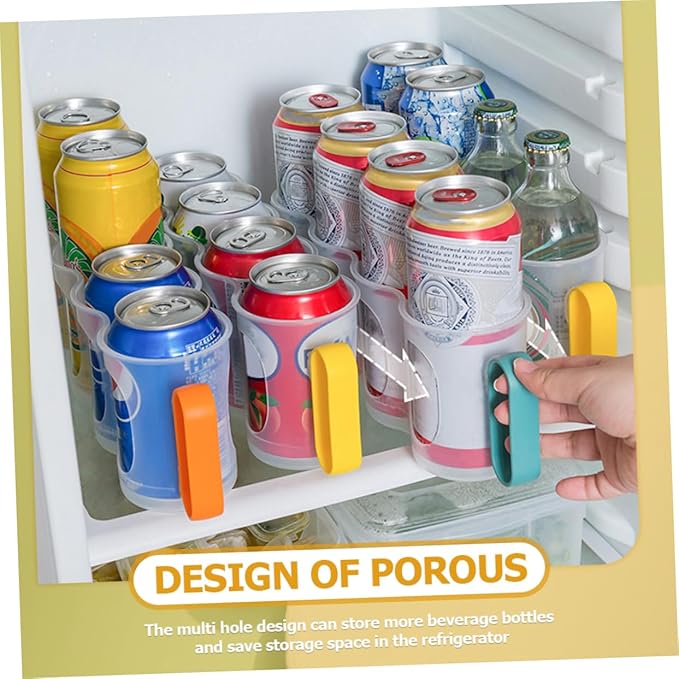 ABOOFAN 3pcs Fridge Can Organizer Soda Rack Refrigerator Beverage Holder Can Dispenser for Pantry Random Color