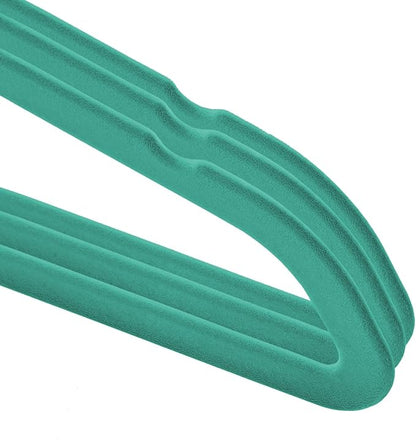 Casafield 50 Velvet Kid's Hangers - 14" Size for Children's Clothes - Teal