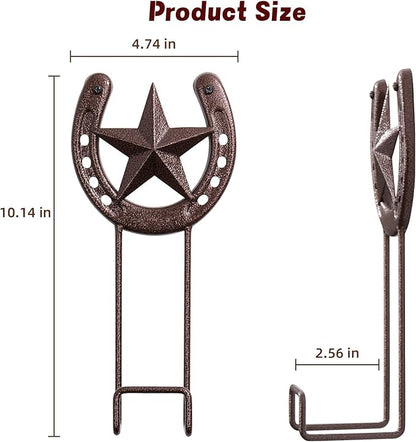 Cowboy Hat Hanger for Wall 4 Pack Cowboy Hat Holder Wall Mount Horseshoe Hooks Metal Hat Rack Hat Storage Western Wall Decor for Entryway Closet Bedroom Living Room Western Gift