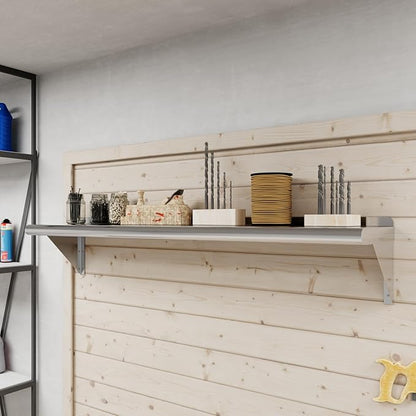 AmGood 10 in. x 48 in. Stainless Steel Wall Shelf | NSF | Metal Shelving | Garage, Laundry, Storage, Utility Room | Restaurant, Commercial Kitchen