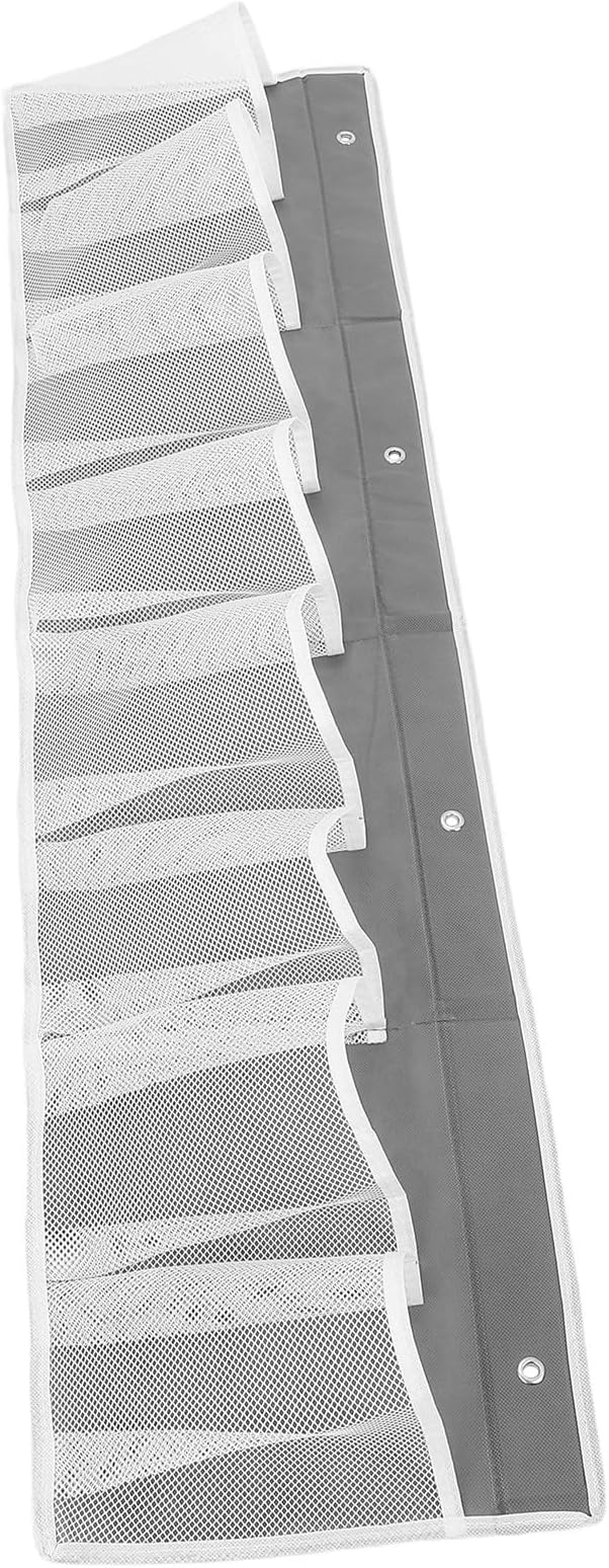 Healifty Bedside Shoe Organizer with 8 Breathable Non-woven Fabric Pockets, Hanging Storage Bag for Travel Trailer and Home, Space-saving Shoe and Small Item Holder