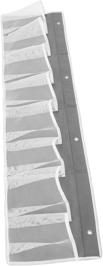 Healifty Bedside Shoe Organizer with 8 Breathable Non-woven Fabric Pockets, Hanging Storage Bag for Travel Trailer and Home, Space-saving Shoe and Small Item Holder