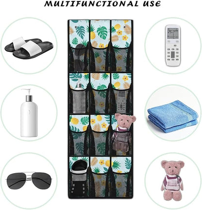 Pineapple Over The Door Shoes Organizers,Behind Door Shoes Hang Holder Rack,Storage for Small Spaces,Hanging Storage Bags