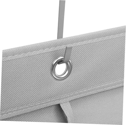 PRETYZOOM 1Set Multi Layer Door Back Storage Organizer Convenient Pouch for Shoes Bags Crafts Over the Door Household Storage Grey Design