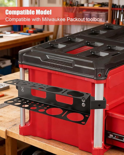 Screwdriver Holder Compatible with Milwaukee Packout Toolbox, Wrench Storage Rack Heavy Duty Mount Pliers Organizer, Durable Wrench Tool Organizer for Screwdrivers Pliers Drills Tools, 1 Pack