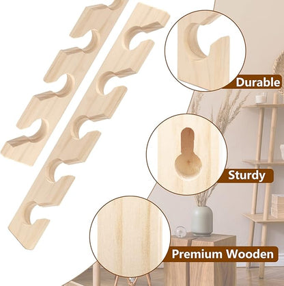 ZYP 2 PCS Hat Rack for Wall Wooden Baseball Caps Organizer Wall Mount Baseball Hat Holder Wall Vertical Hat Racks for Closet Door Bedroom Entryroom Laundry