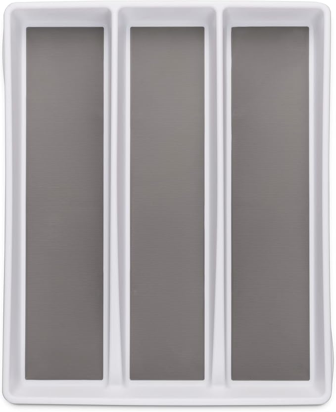 Expandable Utensil Tray Drawer Organizer, 5 Compartment Adjustable Serving Utensils Holder, Multi-Purpose Storage for Kitchen, Office, Bathroom Supplies