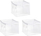 Amazon Basics Clear Zippered Storage Bags for Closet Organization, Stackable Clothing and Linen Storage Containers, 3-Pack