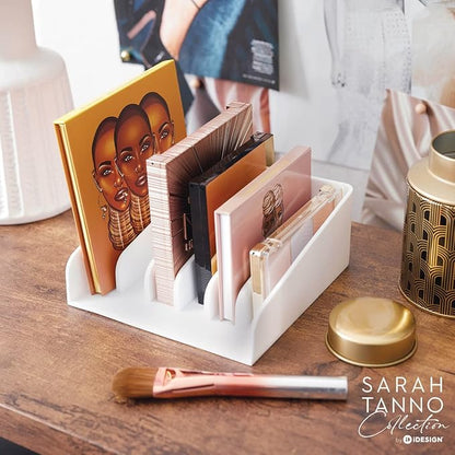 iDesign The Sarah Tanno Collection Silicone Makeup Palette Holder and Cosmetic Organizer, White