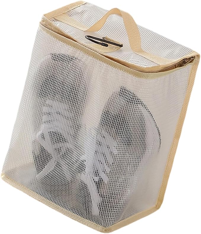 PVC Shoe Organizers for Travel with Meshes Design to Odors Ideal for Suitcases Backpacks and Home Closet Storage Hanging Shoe Organizers