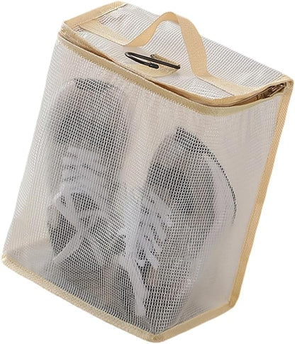 PVC Shoe Organizers for Travel with Meshes Design to Odors Ideal for Suitcases Backpacks and Home Closet Storage Hanging Shoe Organizers