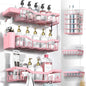 NESOMI Shower Caddy Adhesive Shower Organizer 8-Pack, Rustproof Stainless Steel Bathroom Shelves, Large Capacity No-Drill Rack Storage Accessories with Soap Dish Toothbrush Holder Hooks