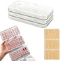 Tri-Fold Press On Nail Organizer Case, Press on Nail Storage Box Acrylic Nail Display Box Clear Nails Packaging Storage Case with Adhesive Strips for Fake Nail Home Travel Use