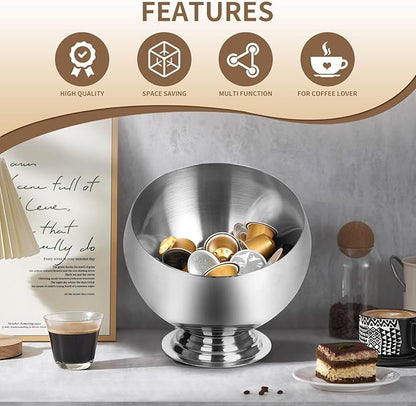 Coffee Pod Holder-Coffee Pod Storage-K Cup Holder-Espresso Pod Holder-Coffee Pod Organizer(SILVER)