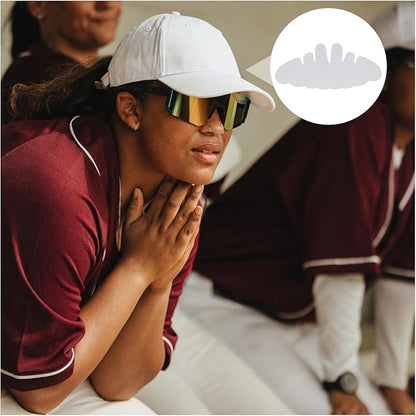 4pcs Hat Shaper Insert, Hat Sweat Liner to Keep Shape Reusable Baseball Cap Liner (White)