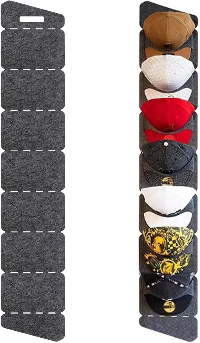 Hat Organizer for Baseball Caps Hat Storage for Baseball Caps No Assembly Hat Rack Storage Display Closet Wall Cap Organizer