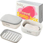 PEISAINOX Travel Soap Case, Leakproof Soap Container with Lid, Portable Bar Soap Holder for Traveling, Soap Dishe for Bathroom, Shower, Gym, School, Camping, Vacation, Outdoor,Travel Essentials
