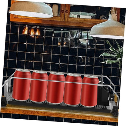 2pcs Automatic Pusher Can Organizer Smooth Fridge Soda Dispenser Easy Install Beverage Organizer for Neat Drink Storage