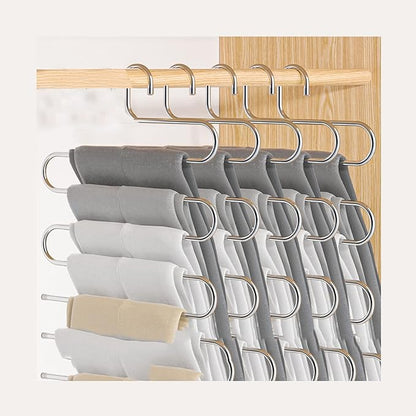 Hangers Pants Hangers Scarf Hanger S-Type Clothes Pants Hanger 5 Piece Jeans Hanger Closet Storage Pant Hangers Clothes Hangers
