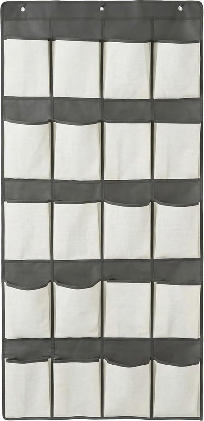 Simplify 20 Pocket Over The Door Hanging Shoe Organizer in Cashmere