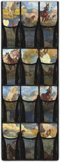 Western Horse Behind The Door Organizer, 12 Pockets Cowboy Theme Hanging Rack for Boots & Hats, Durable Oxford Fabric for Ranch & Cabin Storage