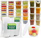 Freshware Food Storage Containers with Lids [60 Pack 8, 16, 32 oz, 20 sets each size] Plastic Deli Containers, Meal Prep Containers, Microwave and Freezer Safe, Stackable, Leakproof, BPA Free, Clear