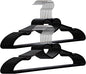 Plastic Hangers 20 Pack, Black Slim Hangers Clothes Hangers Ultra Thin Space Saving- Cute Hangers with 360 Degree Swivel Hook-Strong Adult Hangers for Dress,Shirts, Coat