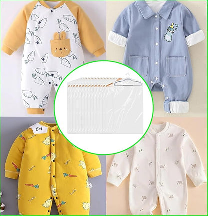 20 Pack (18x 28In) Plastic Clear Clothes Covers,For children's clothes，Dry Cleaners Bags Hanging Clothing Covers Clear Garment Bags Hanging Dust-proof Clothing Protector Covers.