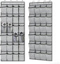 Meolsaek Over the Door Shoe Organizer with 40 Breathable Mesh Pockets, Hanging Shoe Organizer for Door with 4 Metal Hooks, Shoe Organizer for Closet, Bedroom, Bathroom, Pantry (Grey, 24)