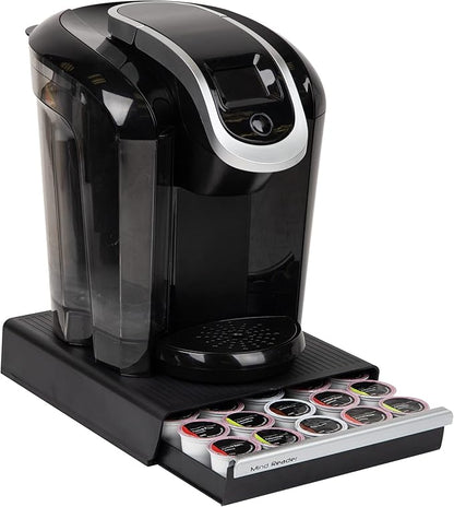 Mind Reader Single Serve Coffee Pod Drawer,30 Pod Capacity,Countertop Organizer,10.5"L x 12.75"W x 2.5"H,Black,(Pack of 12)