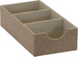 Household Essentials Brown 722-1 Deep 3 Section Drawer Organizer Box for Storage | 12 in x 6.13 in x 3.13