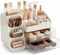 Makeup Organizer with Drawers, Large Cosmetic Display Cases for Skincare Organizers, Bathroom Organizers and Storage Countertop, Easy To Storage Skincare, Brushes, Lotions, Lipstick (White)