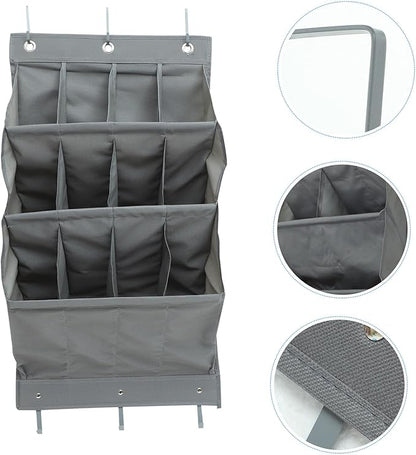 MAGICLULU The Door Hanging Storage Bag 12 Pockets Grey Wall Mounted Organizer Multi-function Closet Hanging Pouch for Home Storage and Shoe Accessories