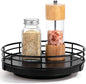 BAMBOO LAND- Lazy Susan Turntable Organizer, 9", Black, Lazy Susan for Table Top