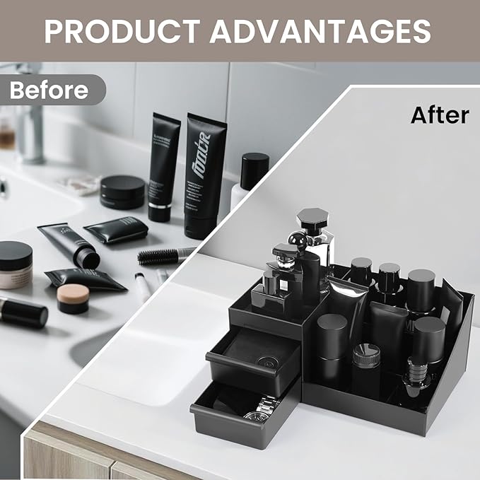 Mens Cologne Organizer, Bathroom Organizer, Perfume Tray, Perfume Stand, Dresser Organizer, Room Decor for Men, Dad Gifts, Gifts for Men